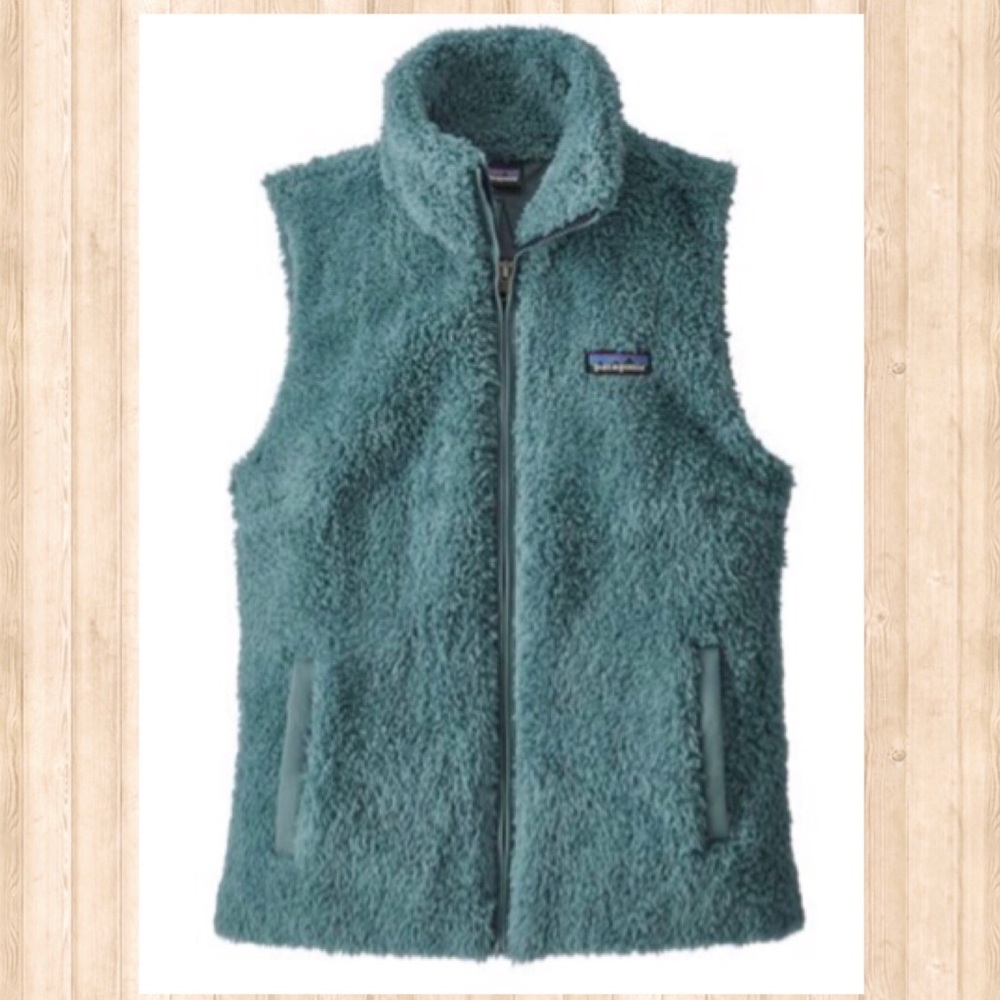 NWT Patagonia furry teal Los Gatos zip up vest